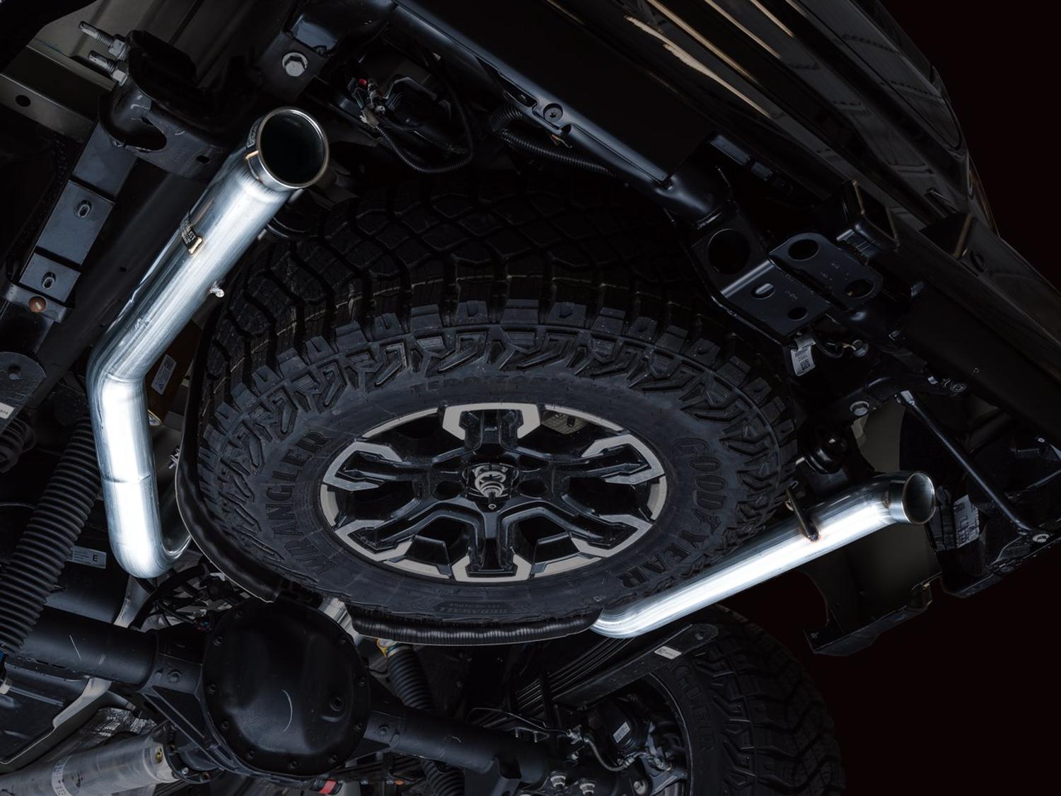 AWE 0FG Catback Exhaust - Dual Bashgaurd (No Tips) (2022-2023 GMC Silverado ZR2 / Sierra AT4X) - 3015-31972