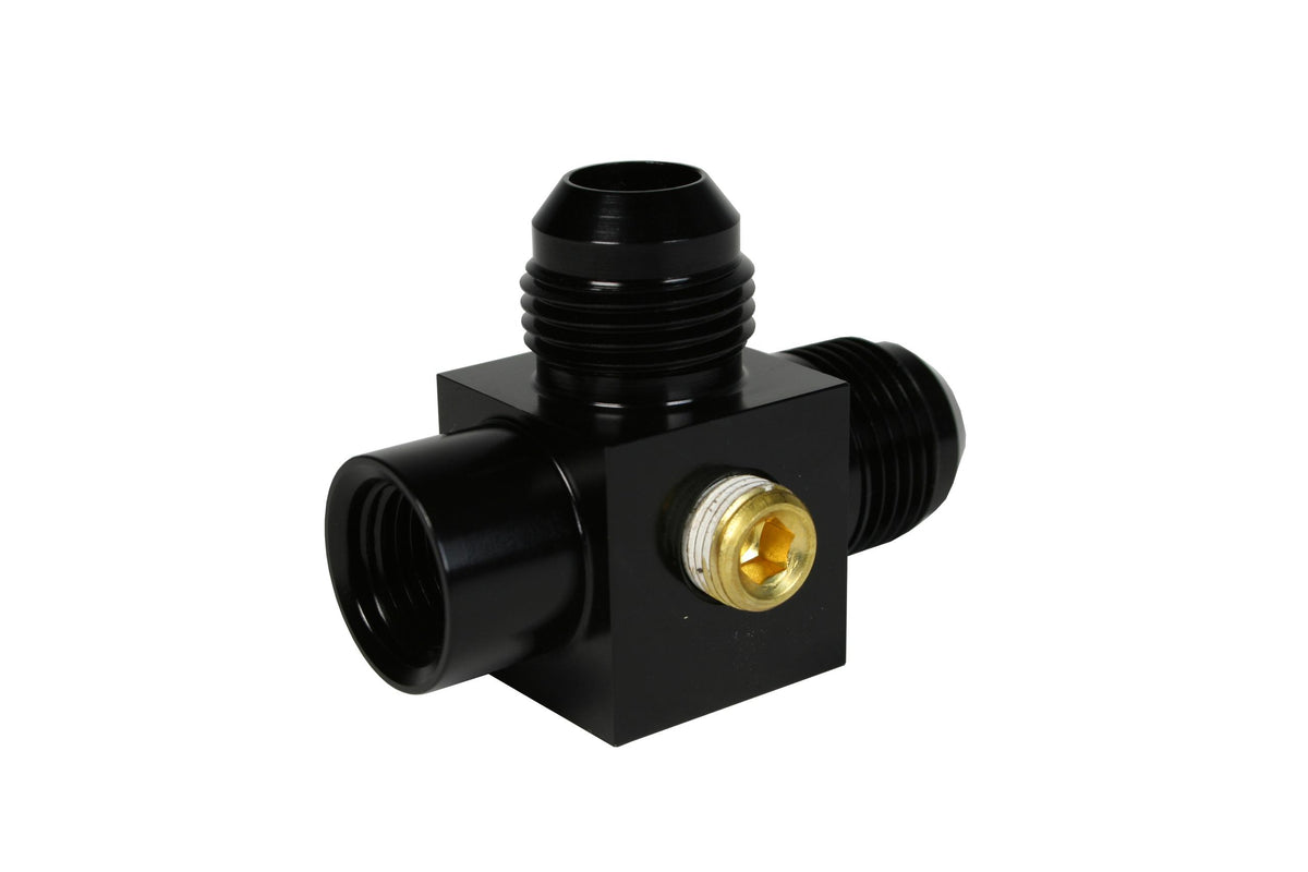 Aeromotive 2X Male An-08 X Orb-06 Port Tee With Gauge Port - 15119