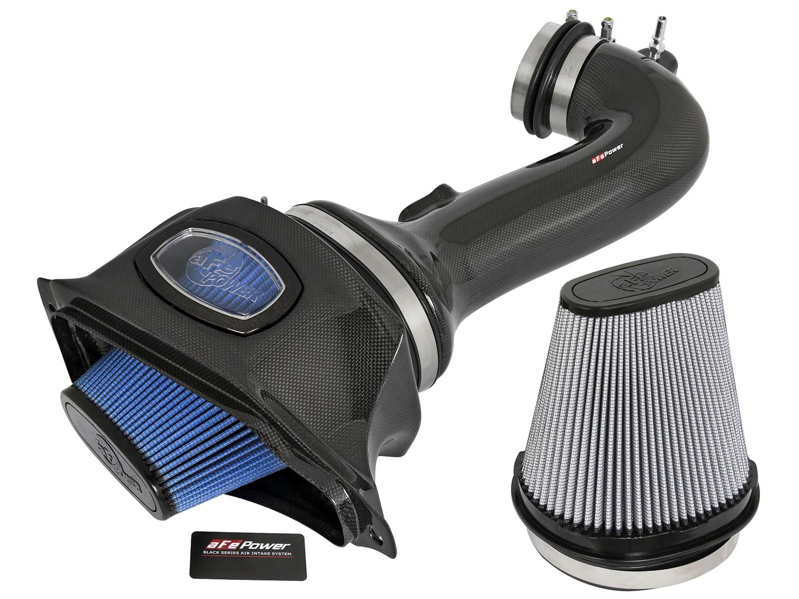 AFE Black Series Carbon Fiber Cold Air Intake System w/ Pro 5R & Pro DRY S Filters (2015-2019 Corvette) - 52-74202-C