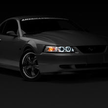 Raxiom 99-04 Ford Mustang Dual LED Halo Projector Headlights- Chrome Housing (Clear Lens) - 49114