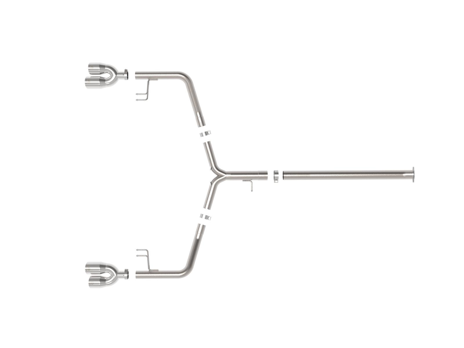 AFE Takeda 3 IN to 2-1/2 IN 304 Stainless Steel Axle-Back Exhaust w/ Polished Tip (2021-2024 K5 GT) - 49-37043-P