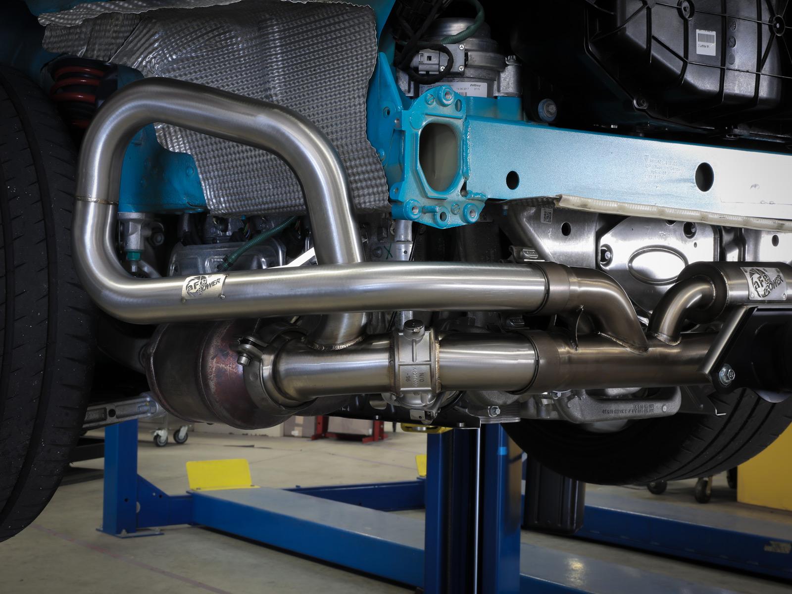 aFe MACH Force-XP 304 Stainless Steel Primary Muffler Delete Pipe (2014-2019 Porsche 911 GT3) - 49C36441
