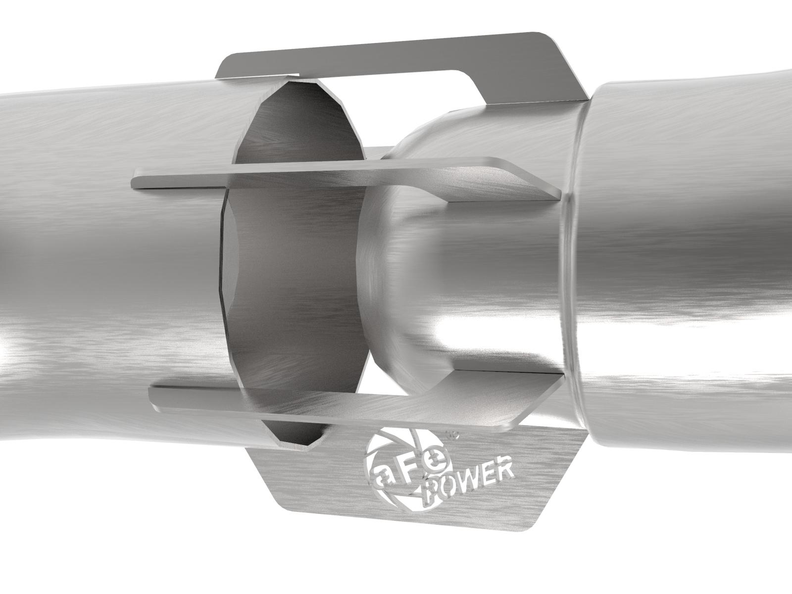 AFE Rebel 409 Stainless Steel DPF-Back Exhaust System w/ Dual Brushed Tips (Ford F-150 18-20 V6-3.0L (td)) - 49-43108-H
