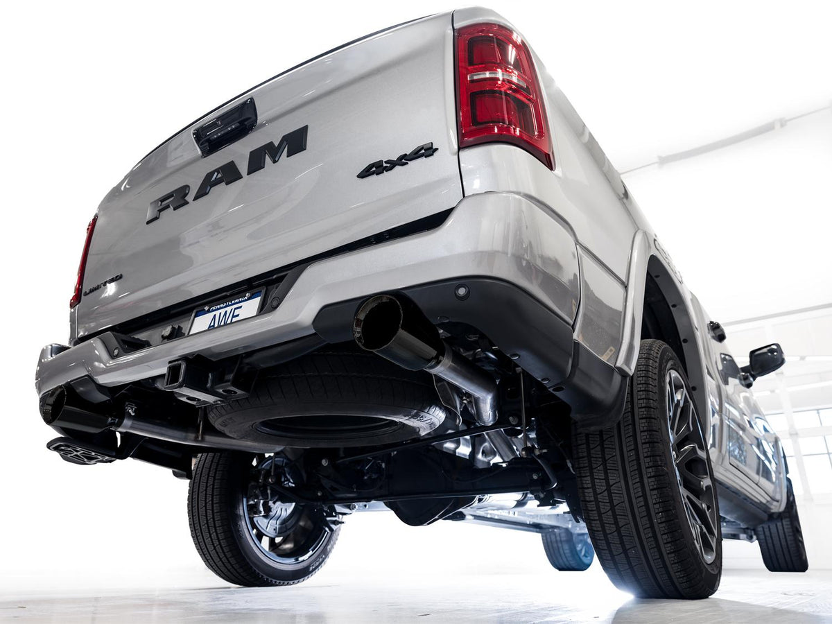 AWE 0FG Catback Exhaust Standard & High Output - Diamond Black Tips (2025+ RAM 1500 3.0TT) - 3015-33530