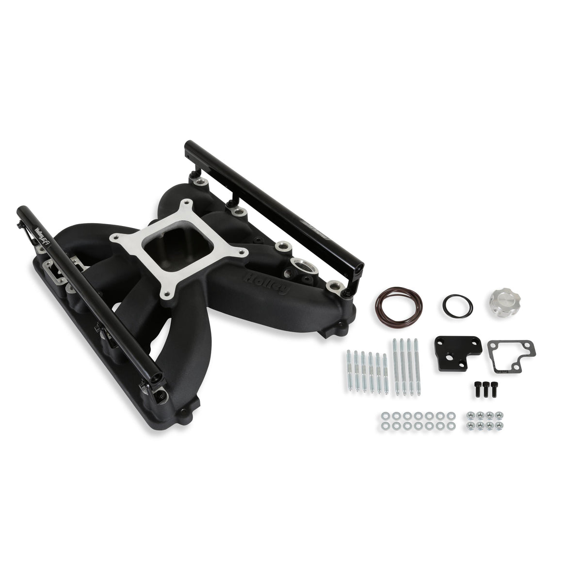 Holley Single plane intake manifold for Gen III Hemi, EFI Black - 300-930BK
