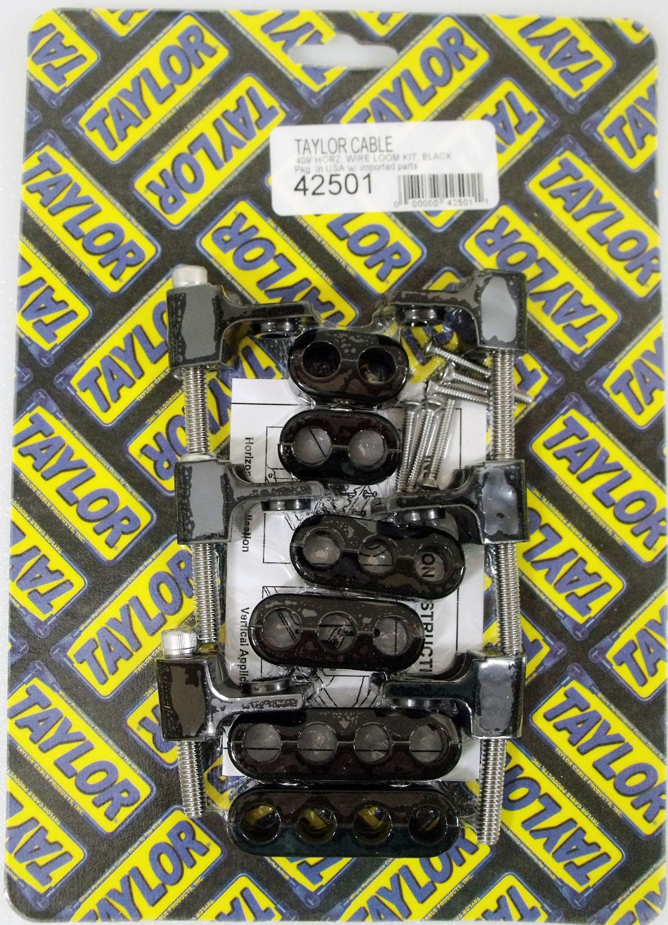 TAYLOR CABLE 10.4 Horizontal Wire Loom Kit black - 42501