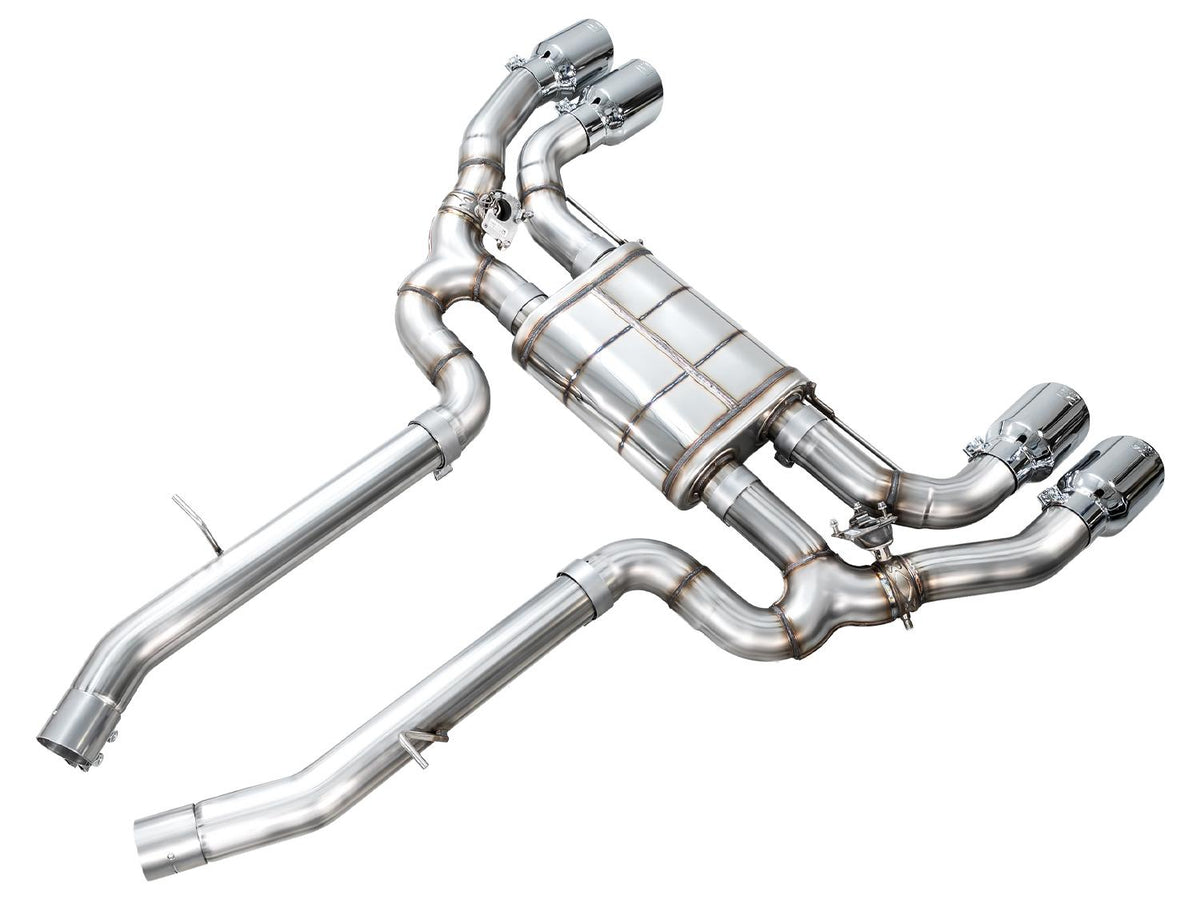 AWE SwitchPath Axleback Exhaust for BMW F97 X3M/F98 X4M - Chrome Silver Tips - 3025-42301