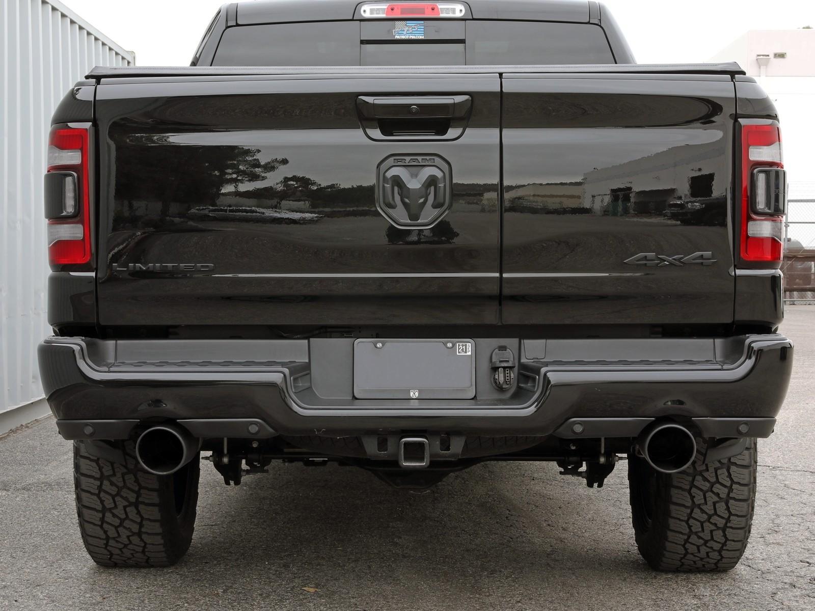 AFE Large Bore-HD 5 IN 409 Stainless Steel DPF-Back Exhaust System w/Black Tip (2020-2021 1500) - 49-42080-B