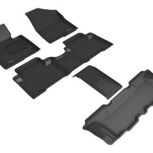 3D MAXpider 2013-2019 Hyundai Santa Fe/Santa Fe Xl Kagu 1st & 2nd & 3rd Row Floormats - Black