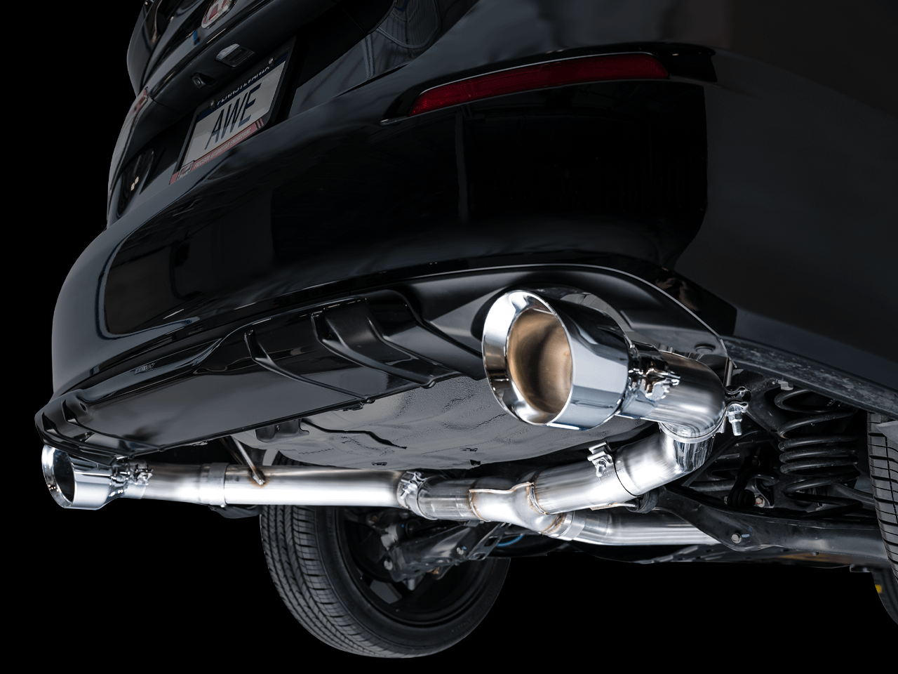 AWE Track Edition for FE1 Civic Si/DE4 Acura Integra- Chrome Tips - 3020-32331