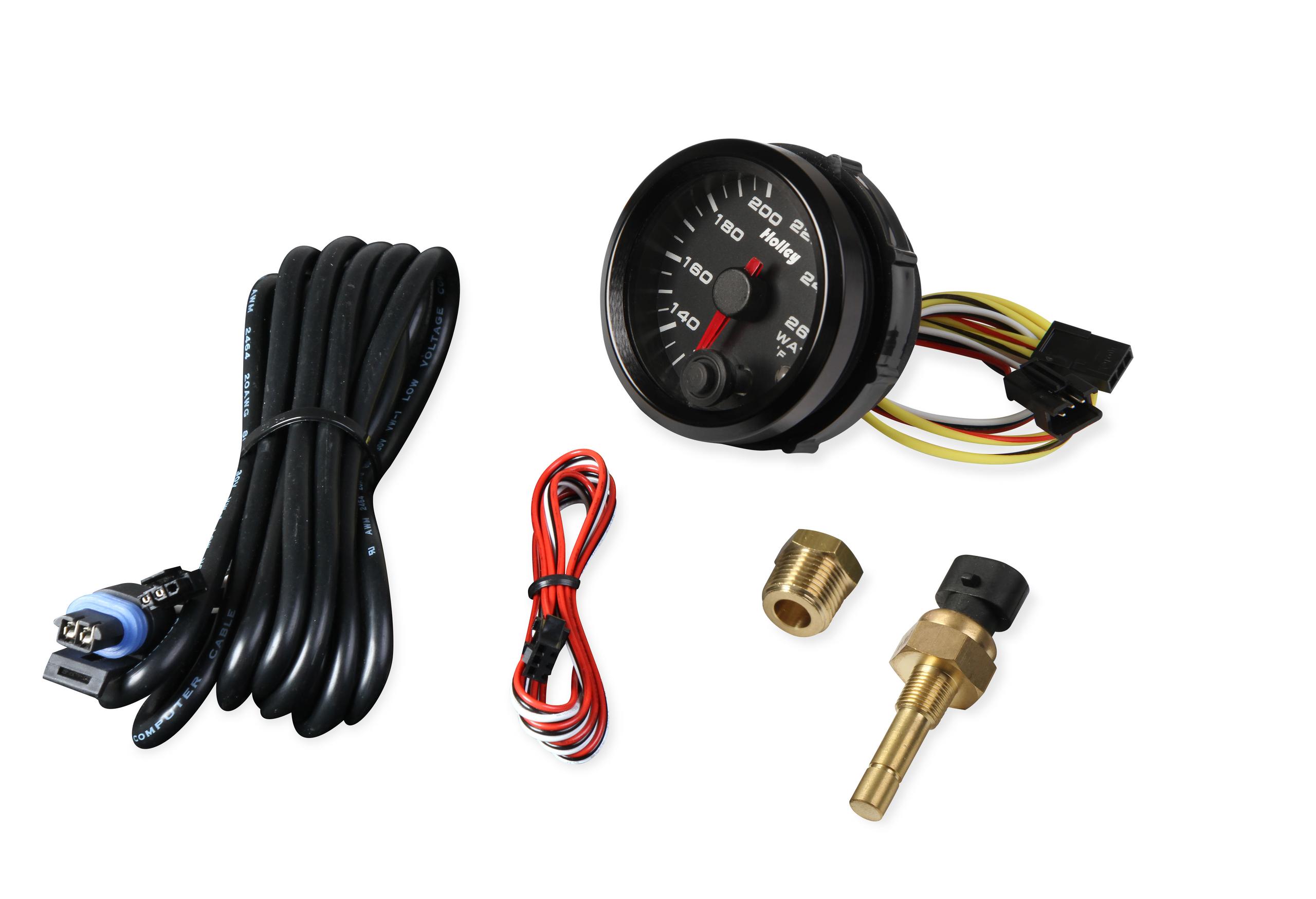 Holley Analog Style Water Temperature Gauge.  - 26-602