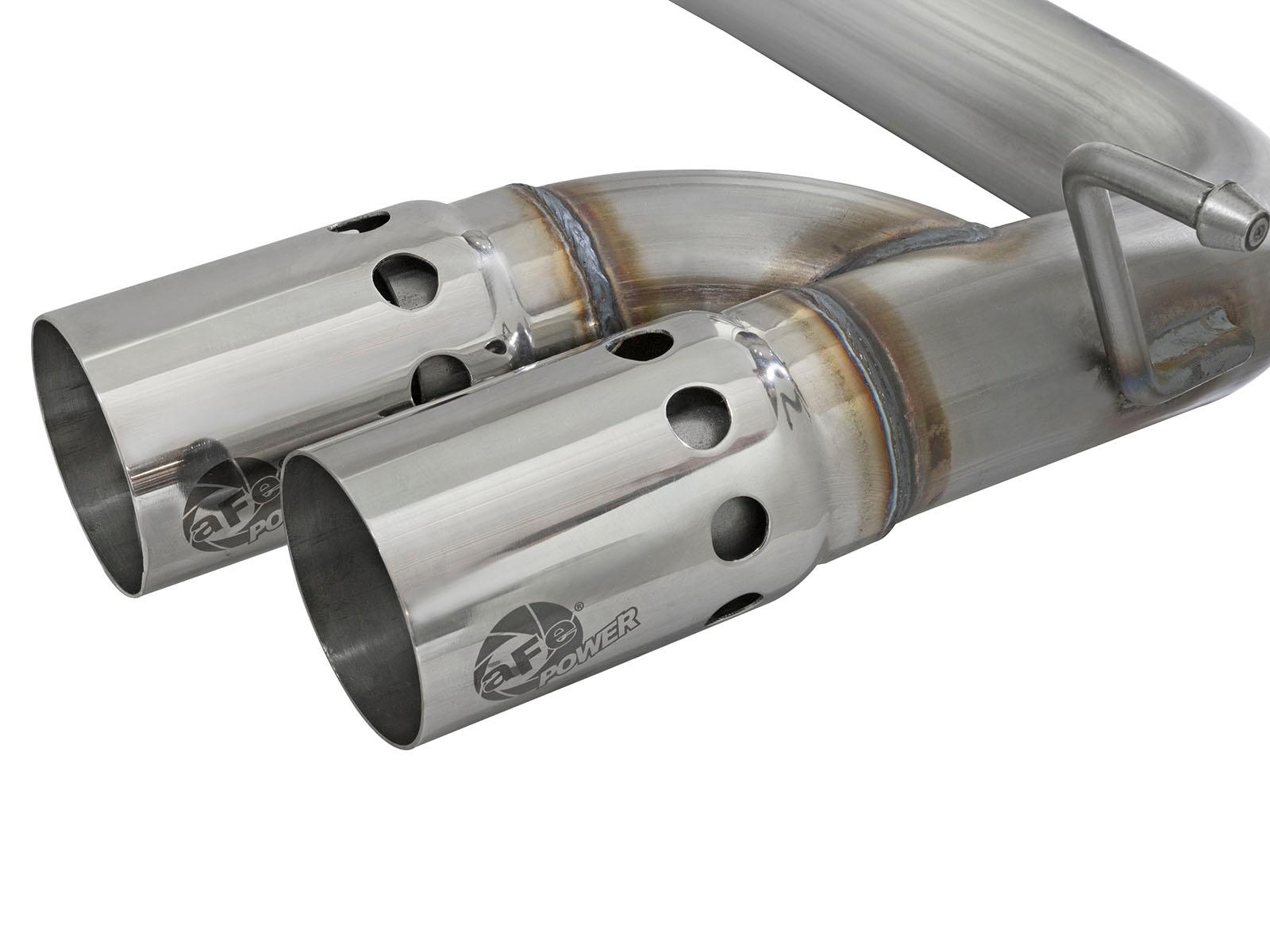 AFE Rebel Series 3 IN 409 Stainless Steel DPF-Back Exhaust System w/Polished Tip (2016-2020 Colorado, Canyon) - 49-44065-P