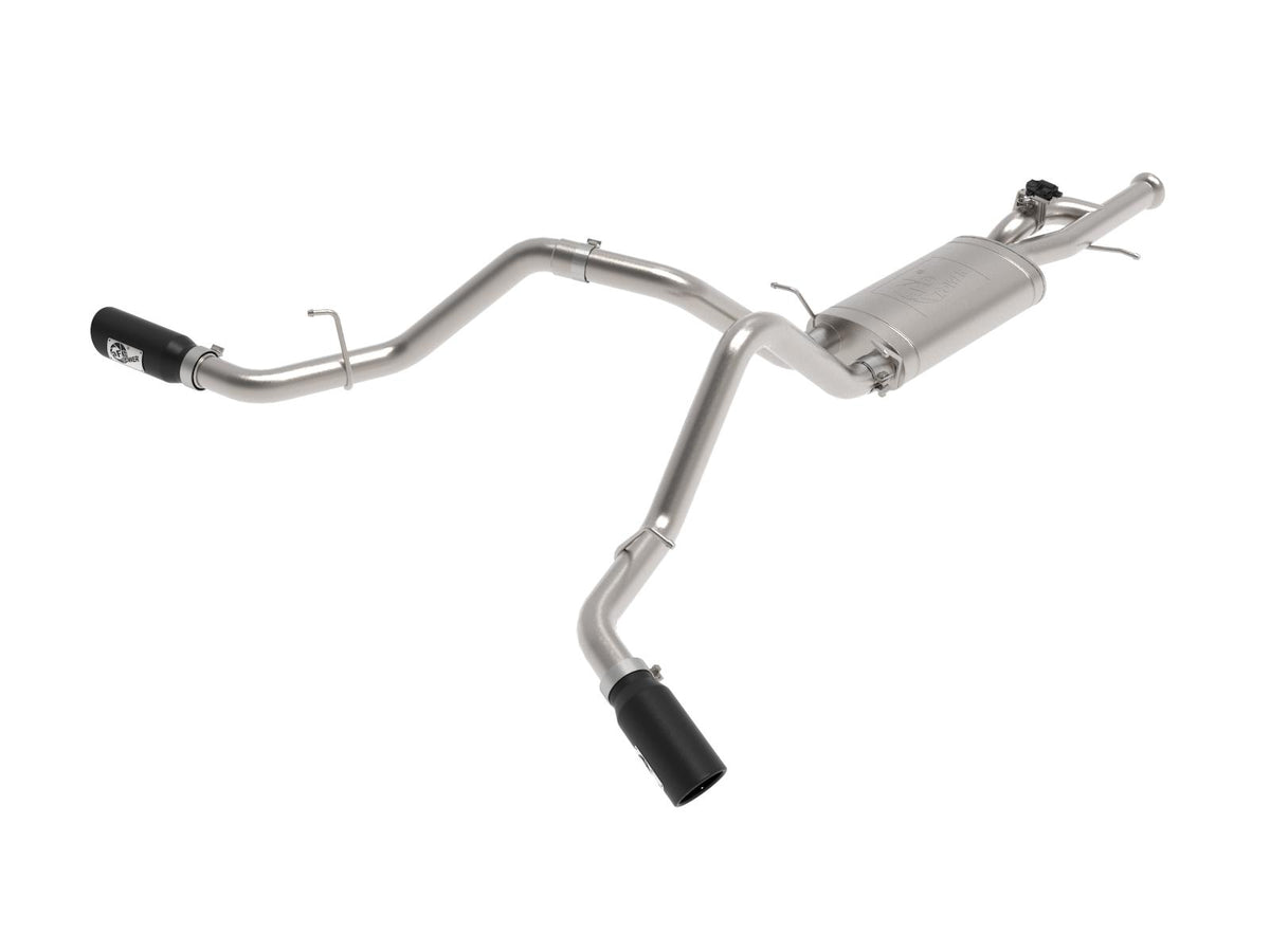 AFE Gemini XV Cat-Back Exhaust System w/ Cutout Black - 49-34133-B