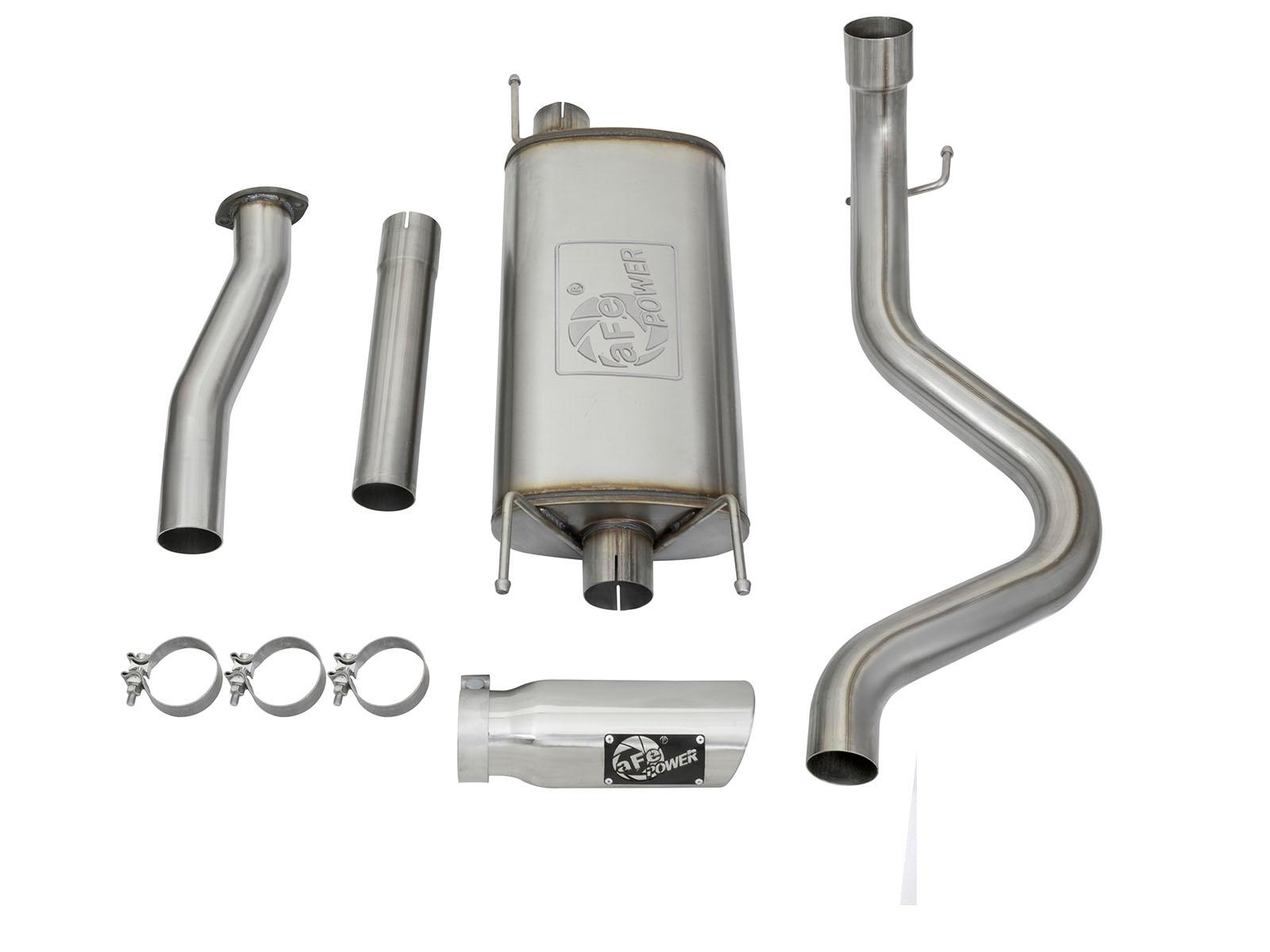 AFE MACH Force-Xp 3 IN 409 Stainless Steel Cat-Back Exhaust System w/Polished Tip (2016-2021 Tacoma) - 49-46026-P