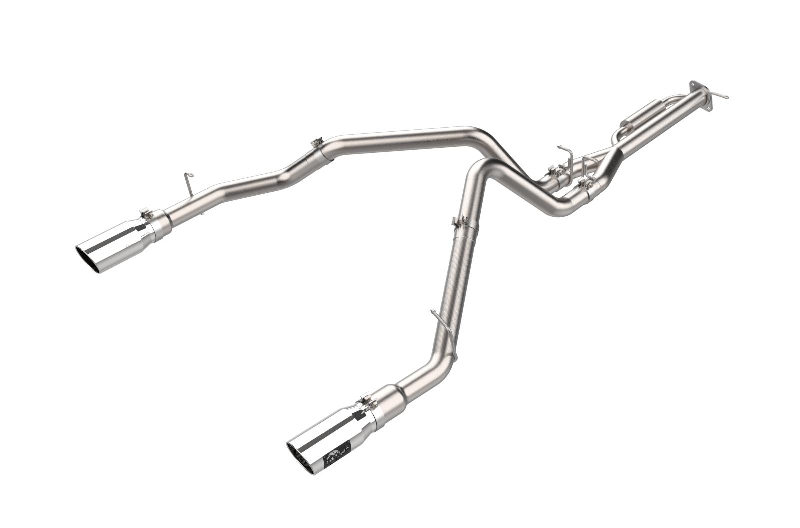 AFE Vulcan Series 3 IN to 3-1/2 IN Stainless Steel Cat-Back Exhaust System Polishe (2021-2025 F-150 Raptor) - 49-33151-P