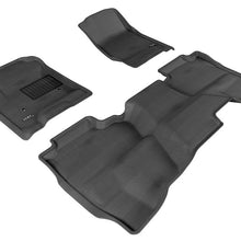 3D MAXpider 2015-2019 GMC Sierra Double Cab Kagu 1st & 2nd Row Floormats - Black