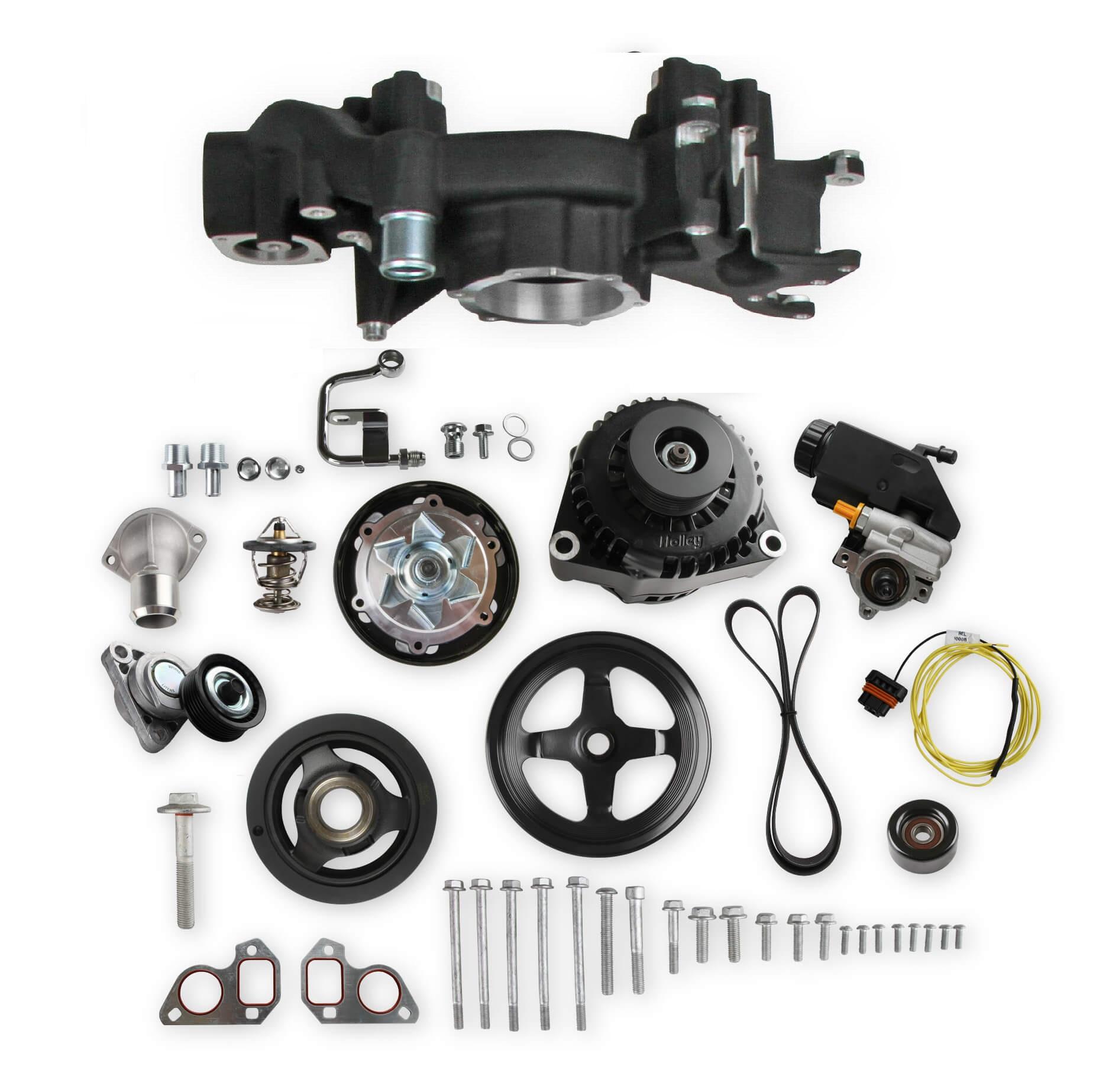 Holley Mid-Mount Race Accessory System-Black Finish.  - 20-186BK