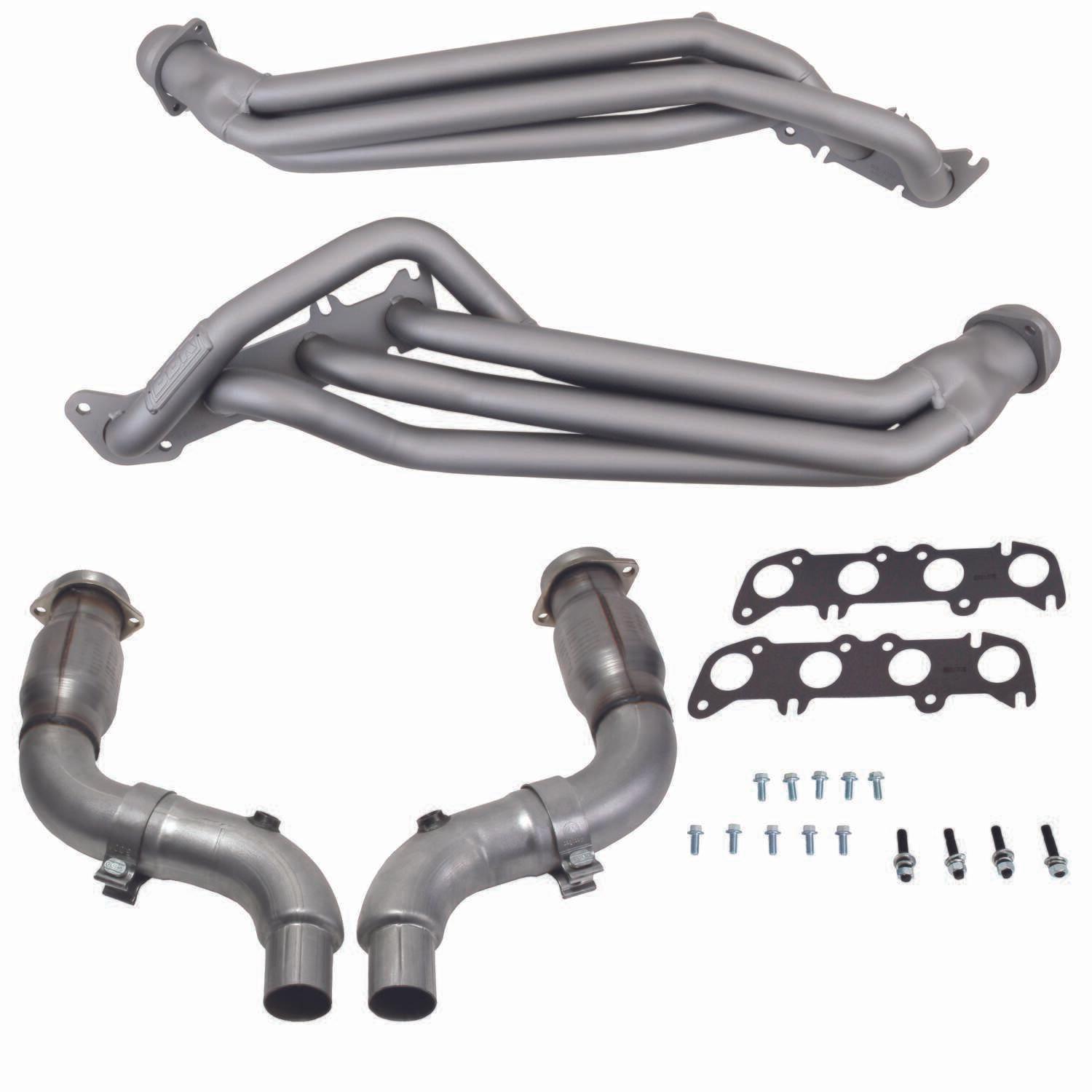 BBK 15-23 Mustang GT 1-3/4 Long Tube Headers Plus Short Mid Pipe (Titanium Ceramic) (2015-2022 Ford Mustang) - 16334