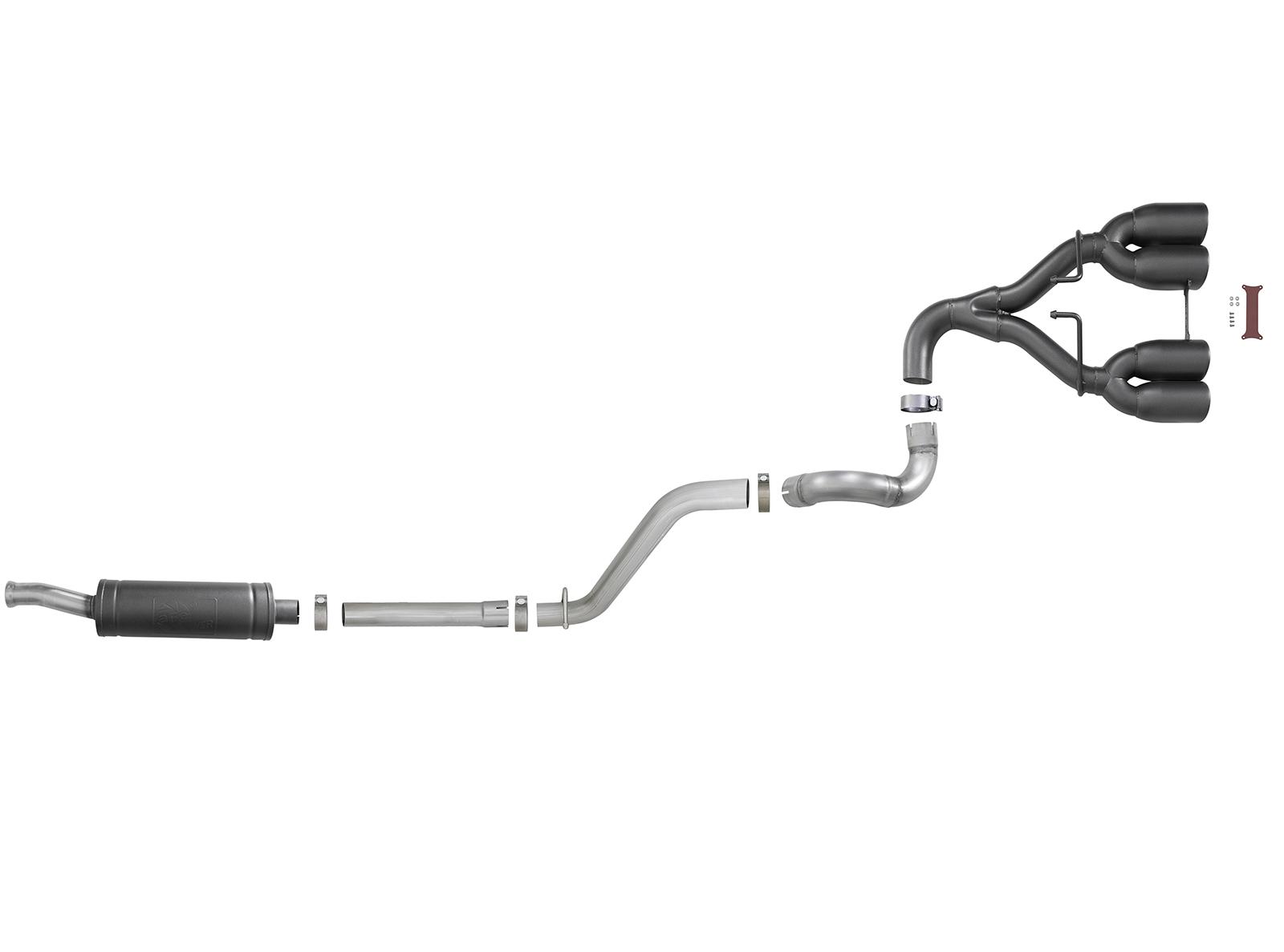 AFE Cat-Back Exhaust System (2018-2020 Jeep Wrangler V6-3.6L ) - 49-38073-B