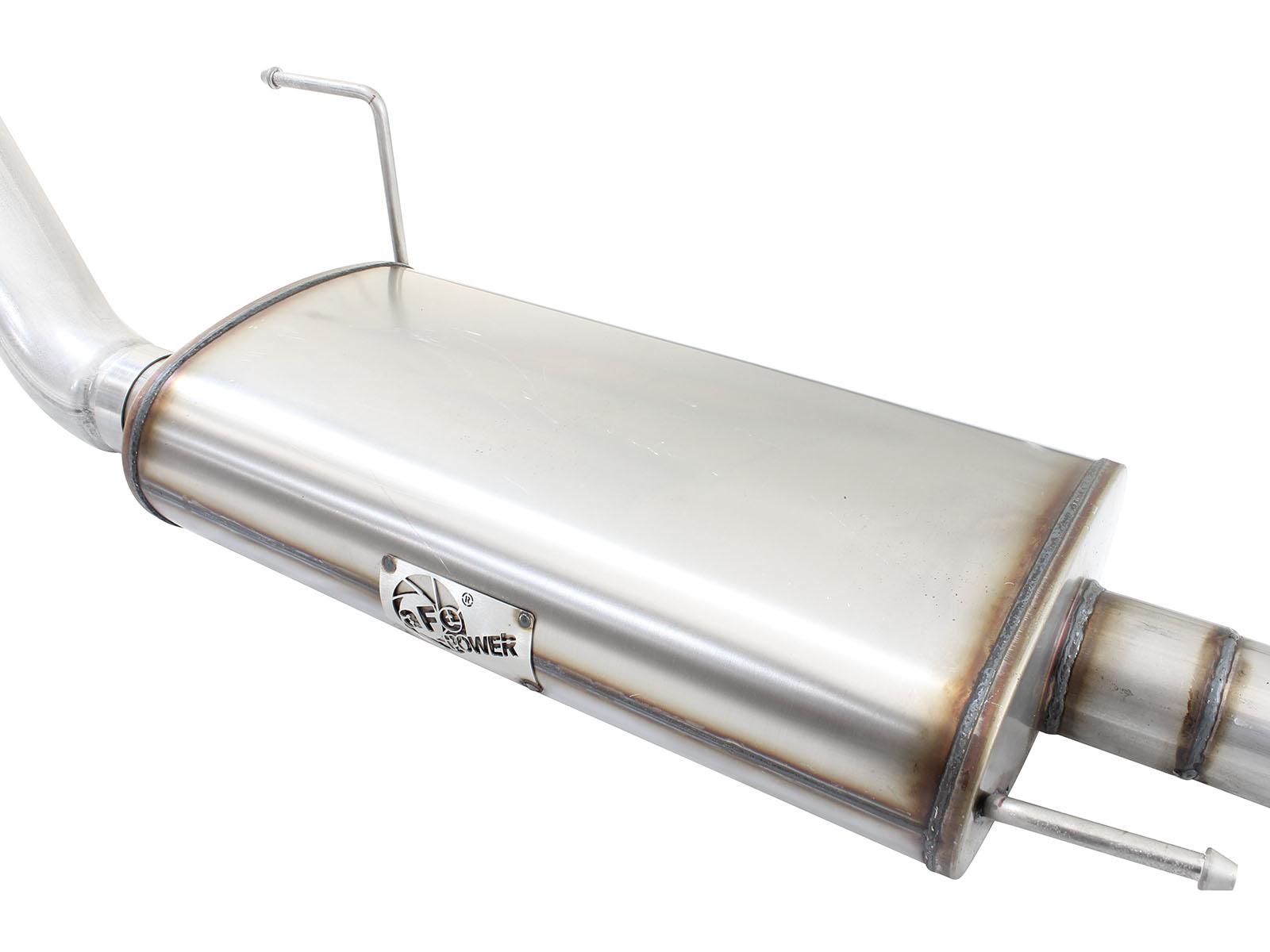 AFE MACH Force-Xp 3 IN to 3-1/2 IN 409 Stainless Steel Cat-Back Exhaust w/ Black Tip (2015-2020 F-150, F-150) - 49-43068-B