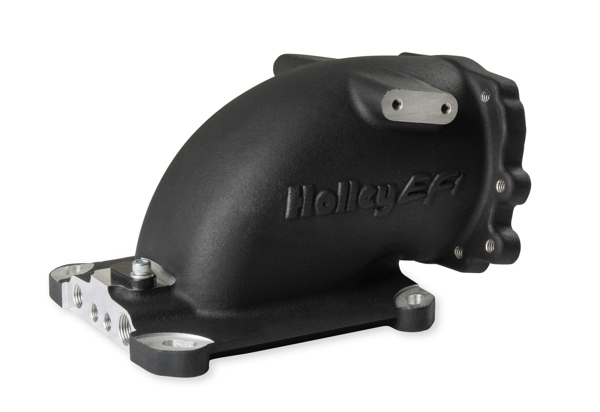 Holley Efi 300-240FBK Intake Elbow, Ford Throttle To 4150, Blk