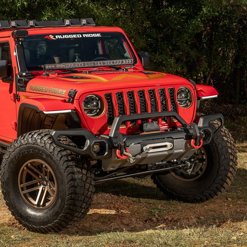 Rugged Ridge Venator Front Bumper Overrider 18-21 Jeep Wrangler Jl - 11549.55