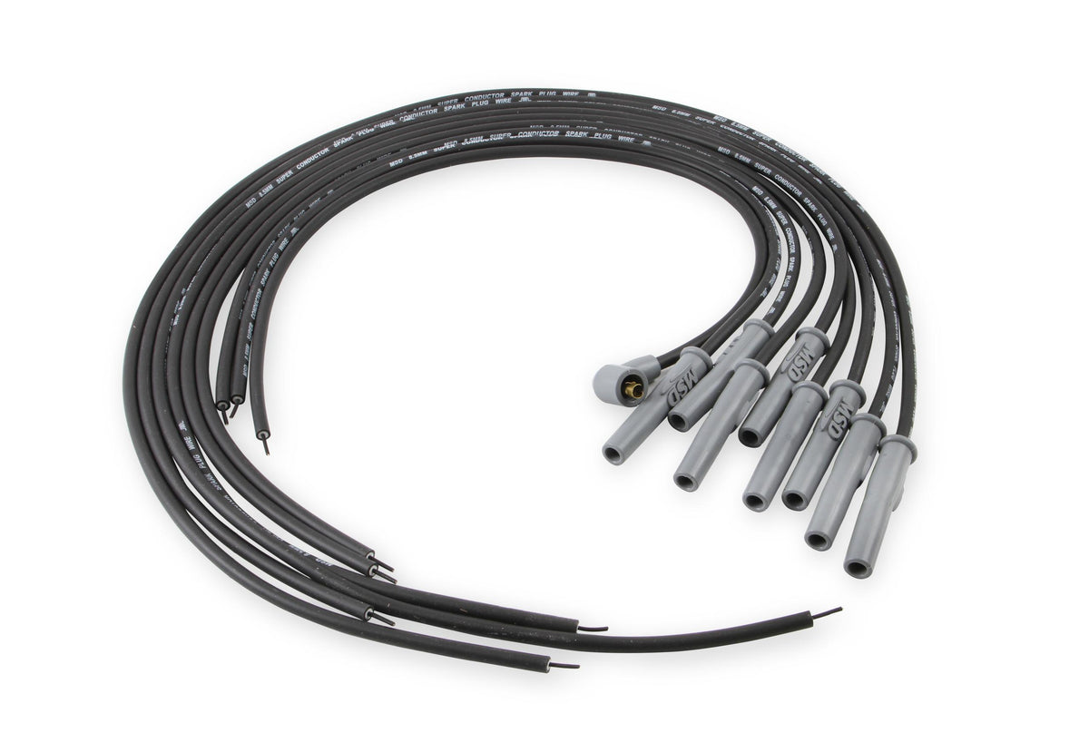 Msd 31193 Wire Set, Black Super Conductor, 8-Cyl. Multi-Angle, Universal