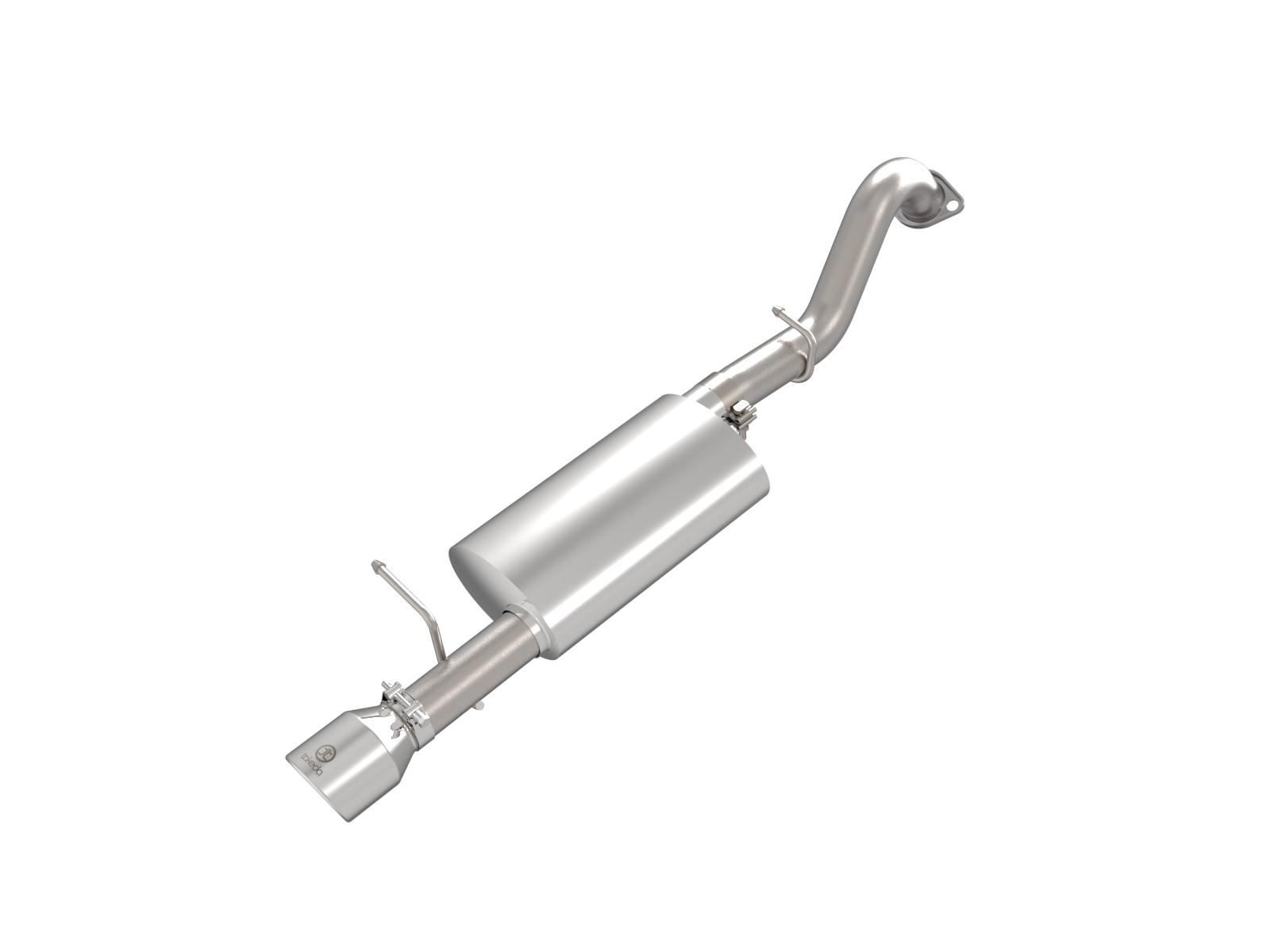 AFE Takeda 2-1/2 IN 304 Stainless Steel Axle-Back Exhaust System w/ Polished Tip (2014-2019 Corolla) - 49-36083-P