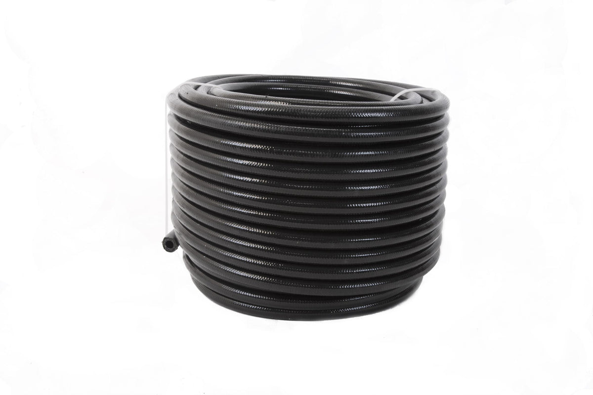 Aeromotive Braided Stainless Steel PTFE Fuel Line; Black Jacketed - 15338