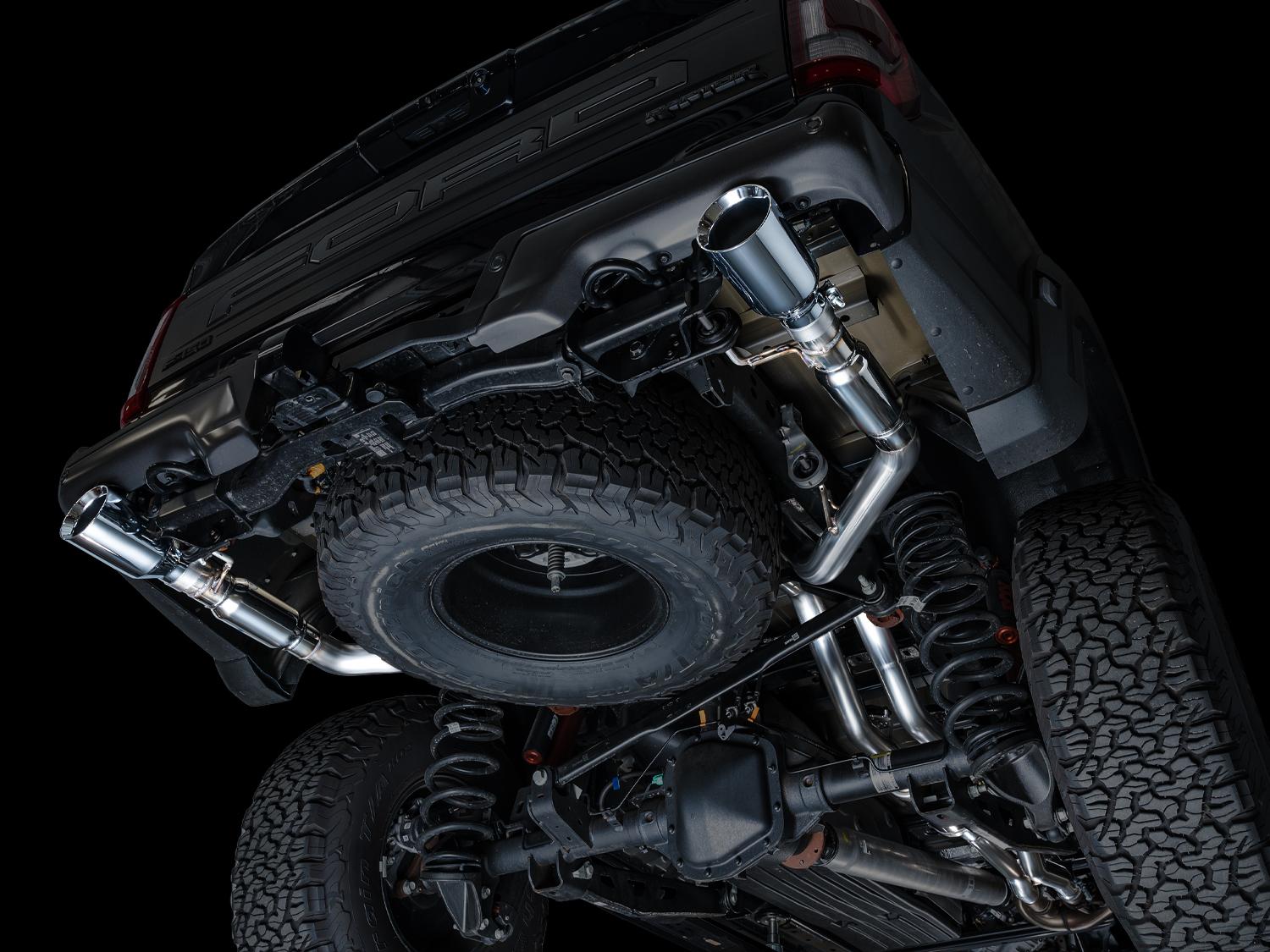 AWE SwitchPath Exhaust - Chrome Silver Tips (2021-2023 F-150 Raptor 3.5L) - 3025-32356