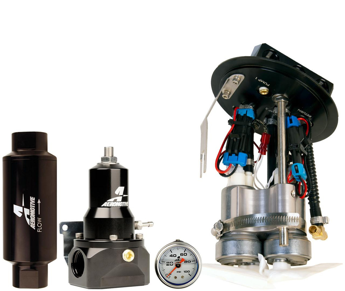 Aeromotive 2011-2017 Mustang Drop-In Kits - Triple 450 Lph - 17356