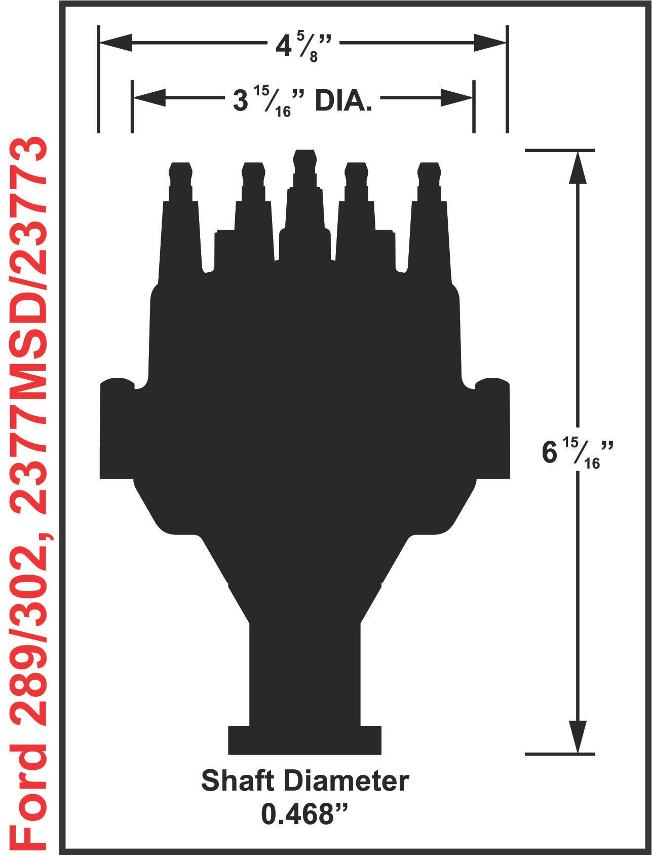 Msd 2377MSD Dist., Dual Sync, Ford 289, 302