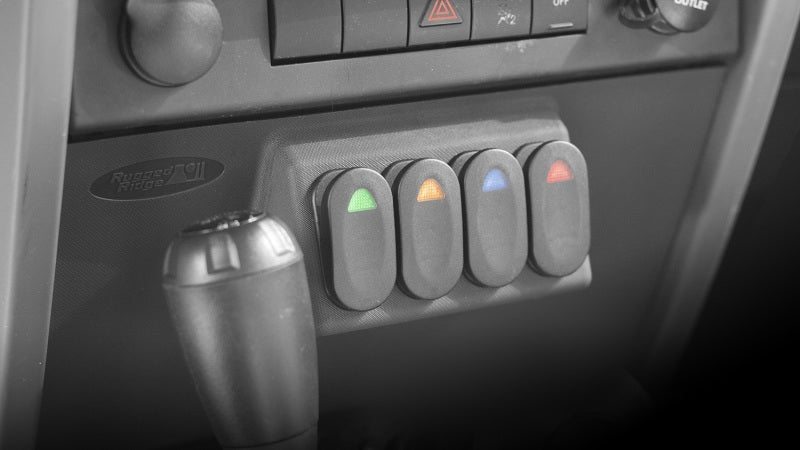 Rugged Ridge Switch Panel Kit Lower; 07-10 Jeep Wrangler Jk - 17235.85