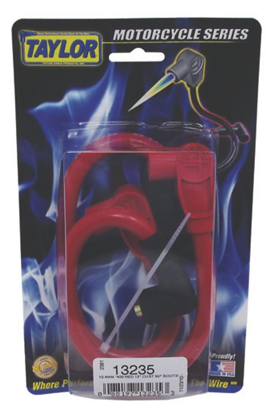 TAYLOR CABLE 409 Spiro-Pro red 12in custom MC 90 - 13235