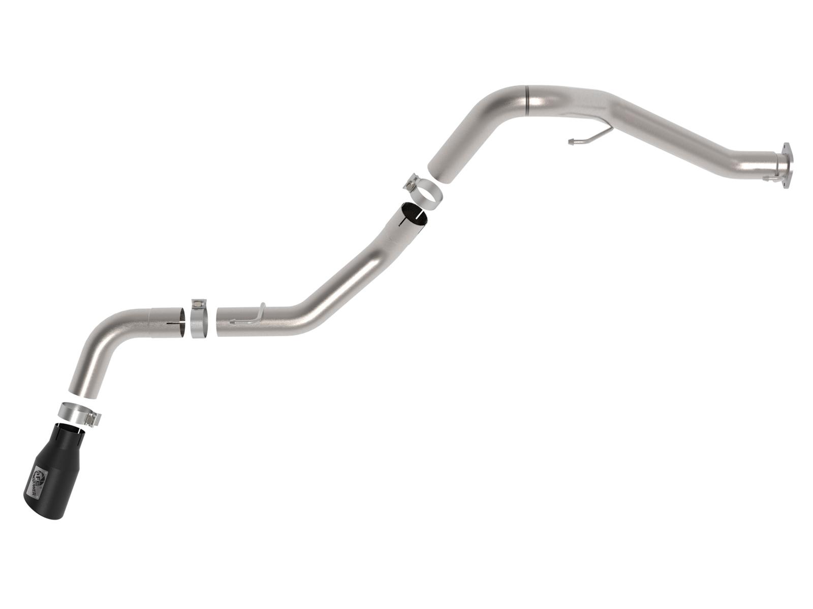 AFE Vulcan Series DPF-Back Exhaust System w/ Black Tip (2021-2021 Gladiator) - 49-38093-B
