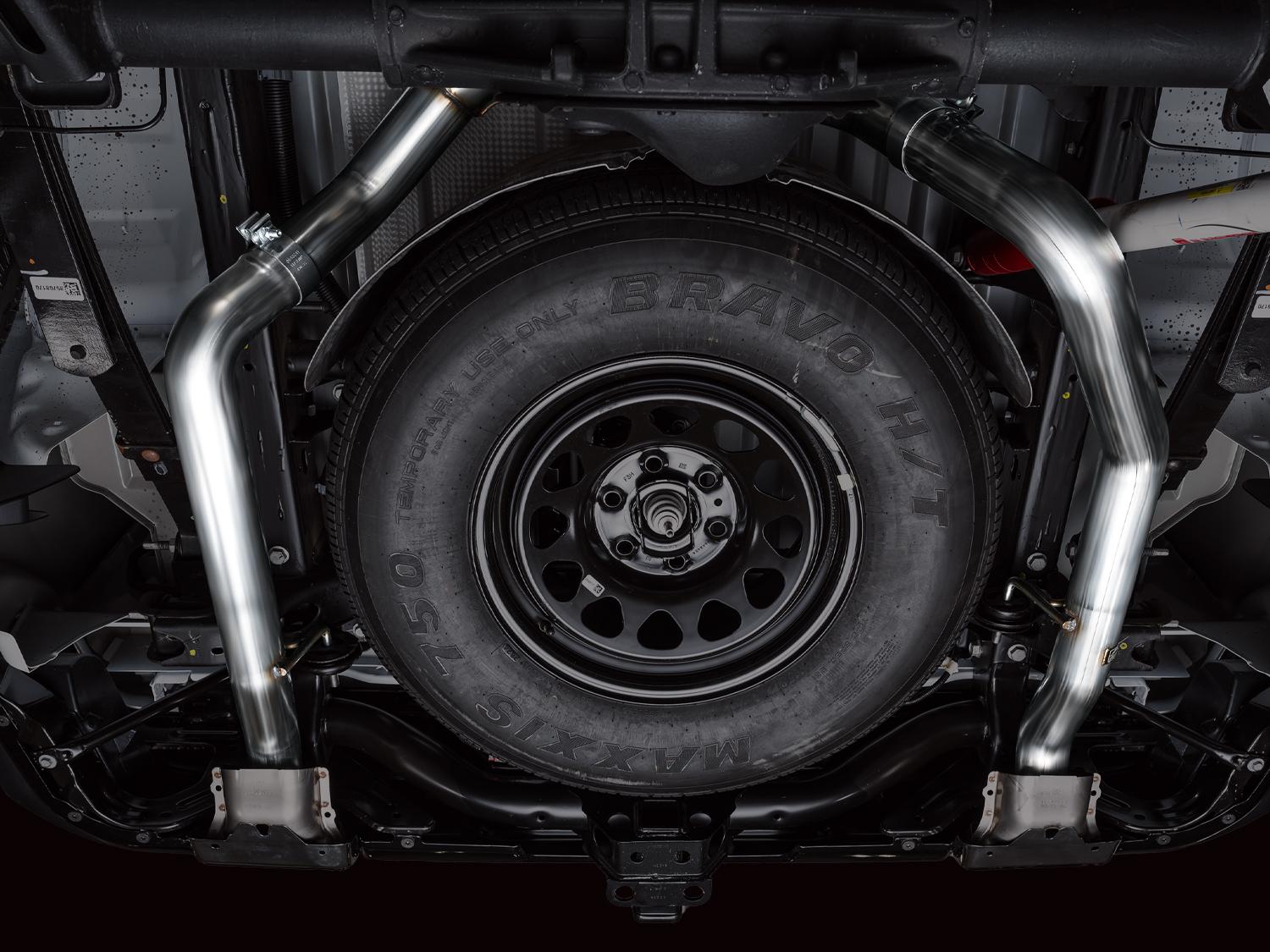 AWE 0FG Catback Split Rear Exit Exhaust for 4th Gen Silverado/Sierra 1500 6.2L - 3015-31202