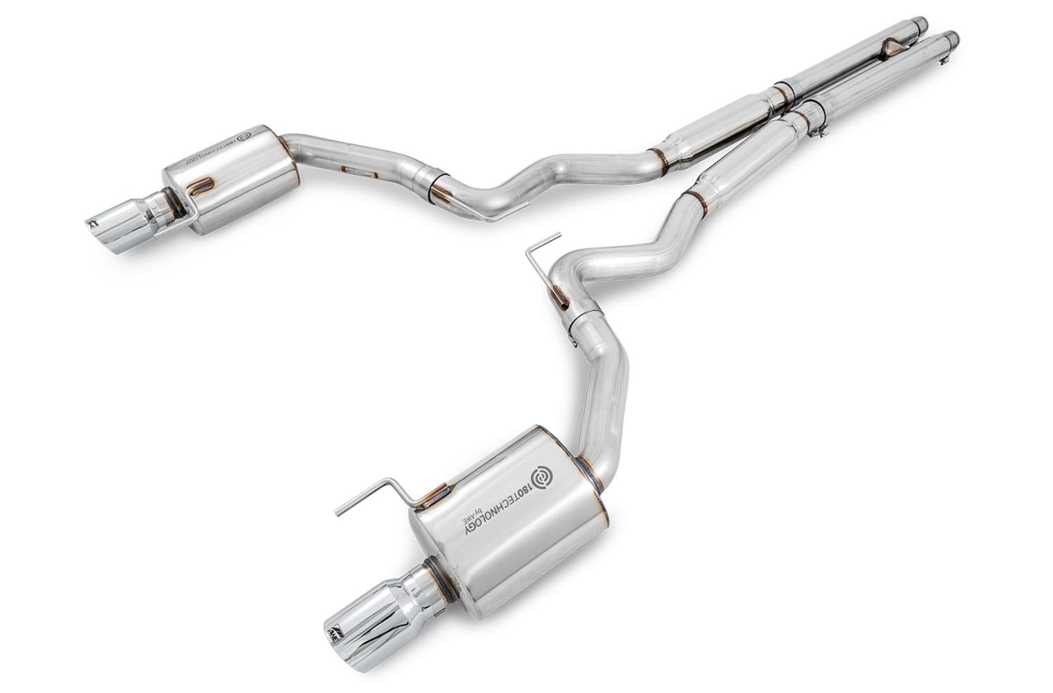 AWE 3015-32084 2015-2017 / 2026 Mustang GT Non-Active Catback Exhaust Touring (Chrome Tips)