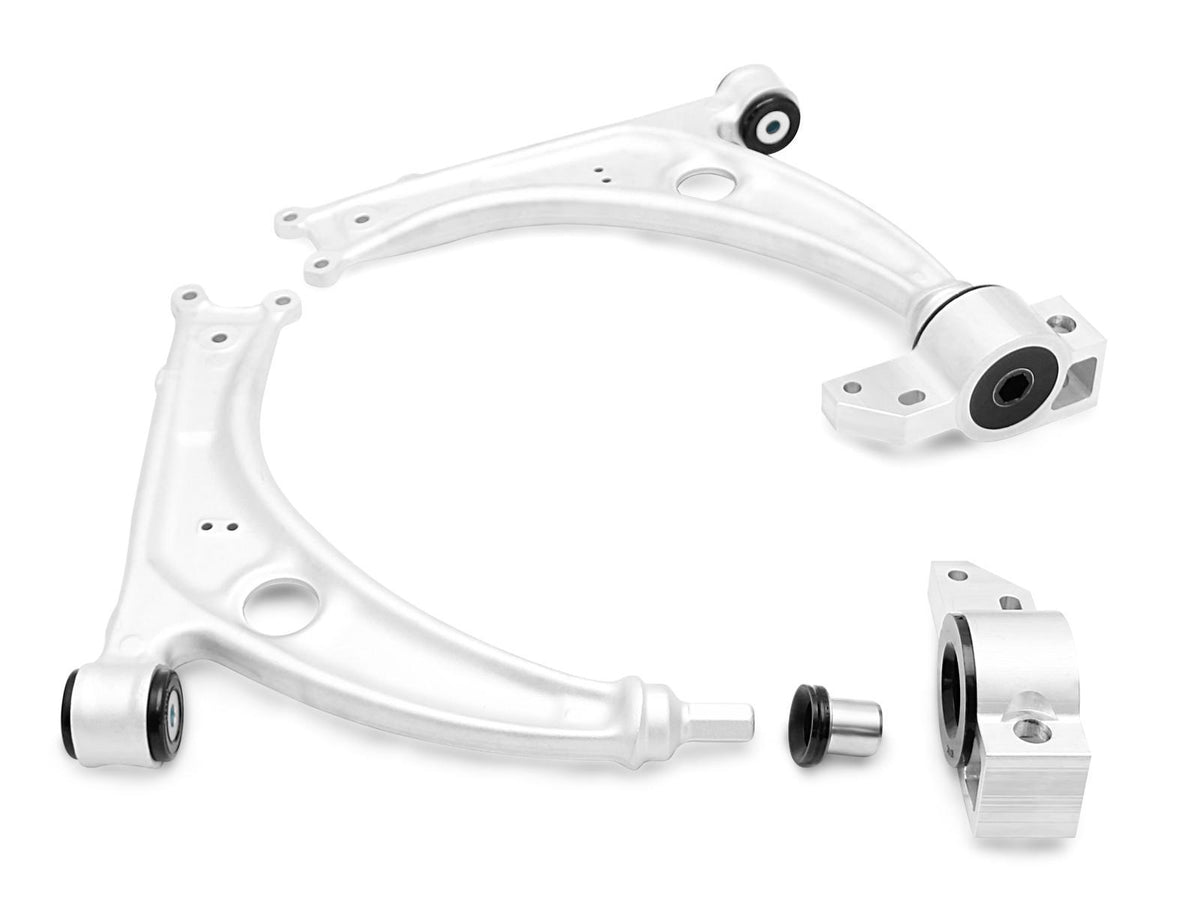 SuperPro VW Alloy Front LCA Set w/ Caster Offset Rear Mount (2006-2018 Audi, Volkswagen Fitments) - ALOY0001K