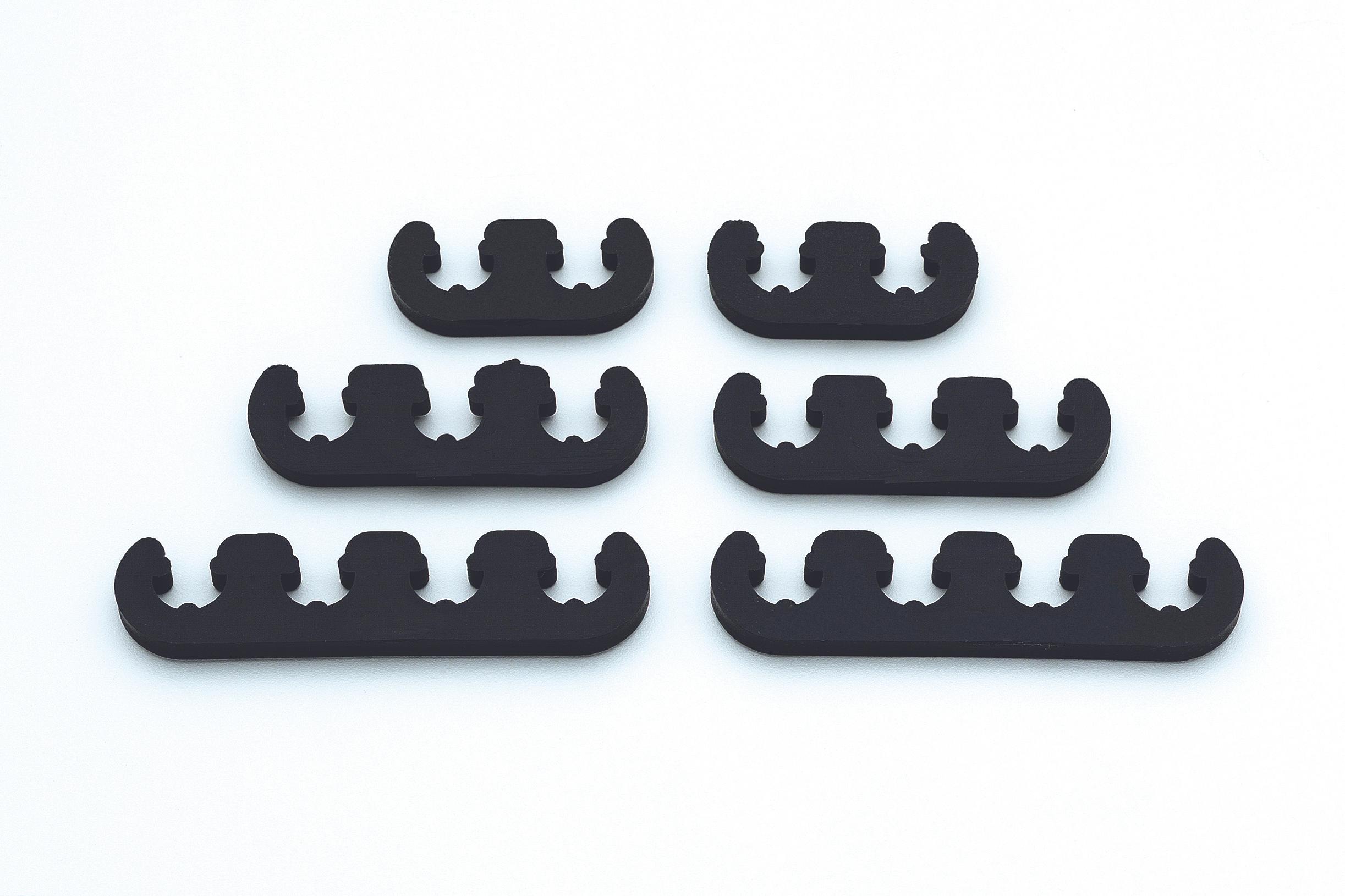 Mr. Gasket Wire Separators - Plastic - 7 mm / 8 mm - Black.  - 9728