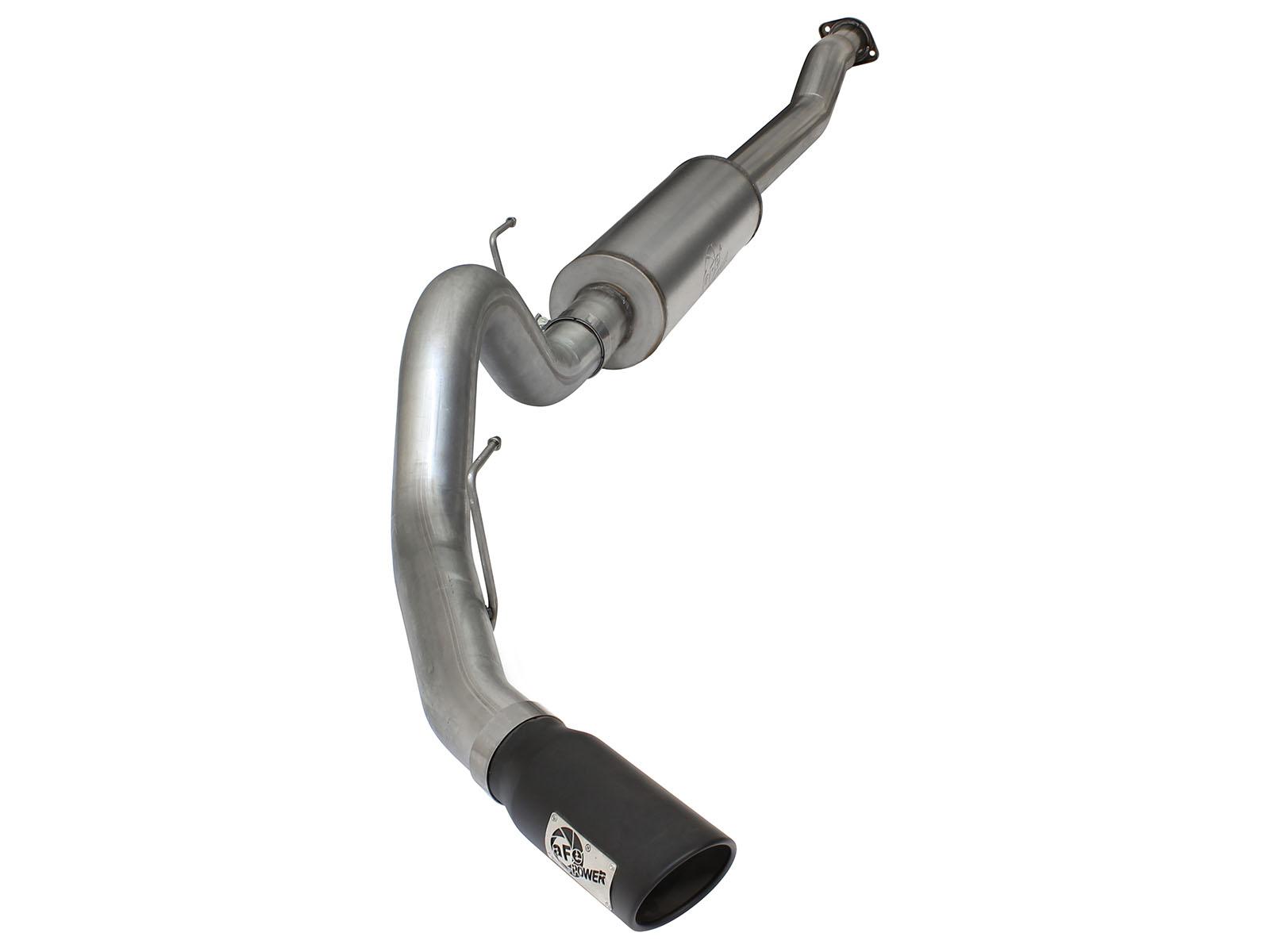 AFE MACH Force-Xp 4 IN Stainless Steel Cat-Back Exhaust System w/Black Tip (2015-2020 F-150, F-150) - 49-43069-B