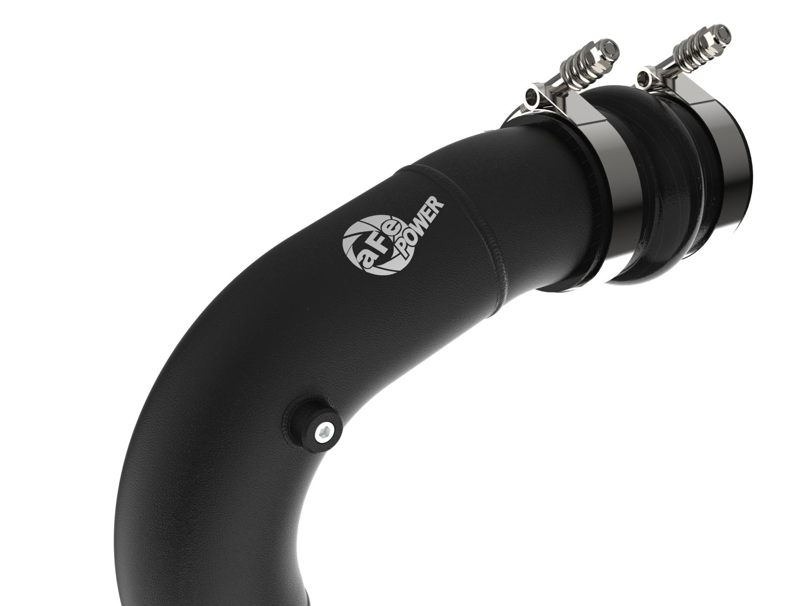 AFE BladeRunner Aluminum Charge Pipe Kit Black (2008-2010 F-250 Super Duty, F-350 Super Duty) - 46-20074-B