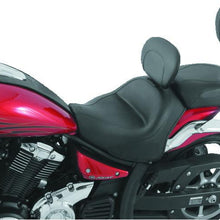Mustang 11-17 Yamaha Stryker Standard Touring 2PC Seat w/Driver Backrest - Black