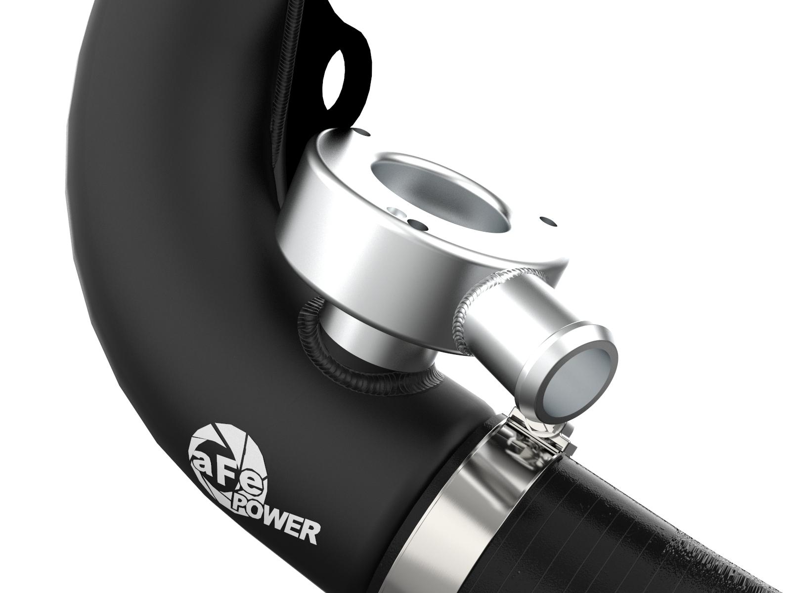 AFE BladeRunner 2-1/2 IN to 3 IN Aluminum Hot-Side Charge Pipe Black (2018-2021 Wrangler) - 46-20468-B