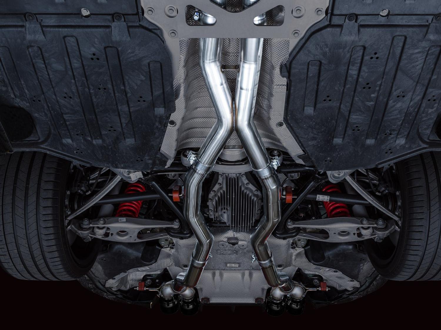 AWE Track Edition Catback Exhaust - Diamond Black Tips (2021+ BMW G8X M3 / M4) - 3020-42482