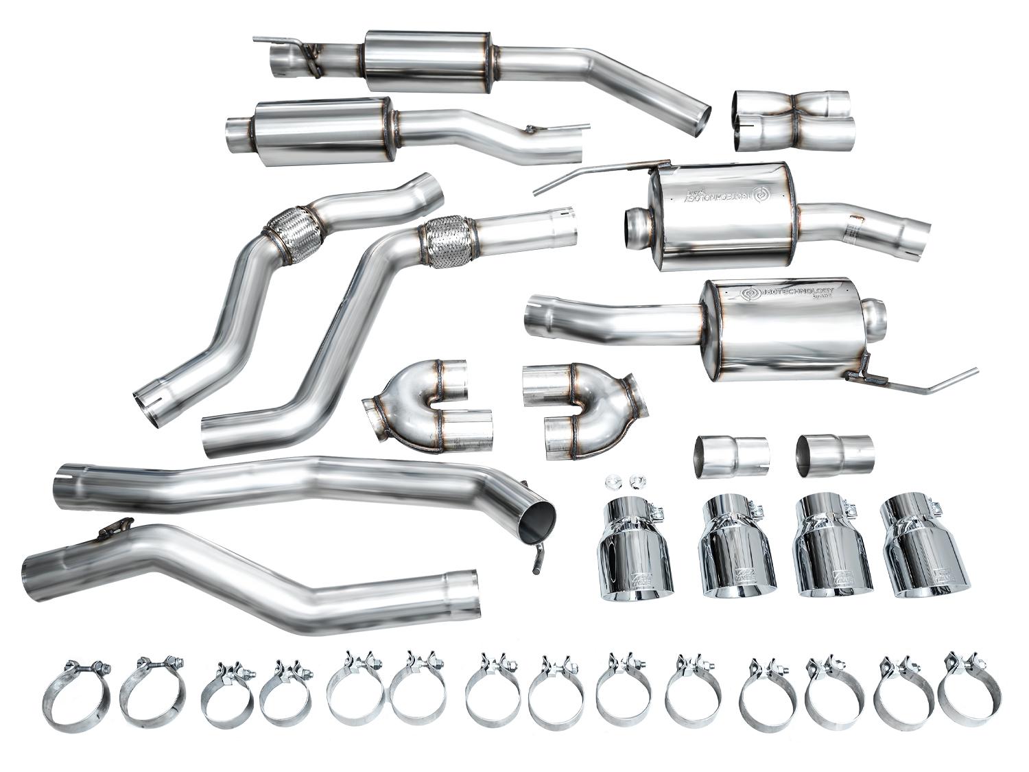 AWE Touring Edition Catback Exhaust - Chrome Silver Tips (2020-2026 Explorer ST) - 3015-42625