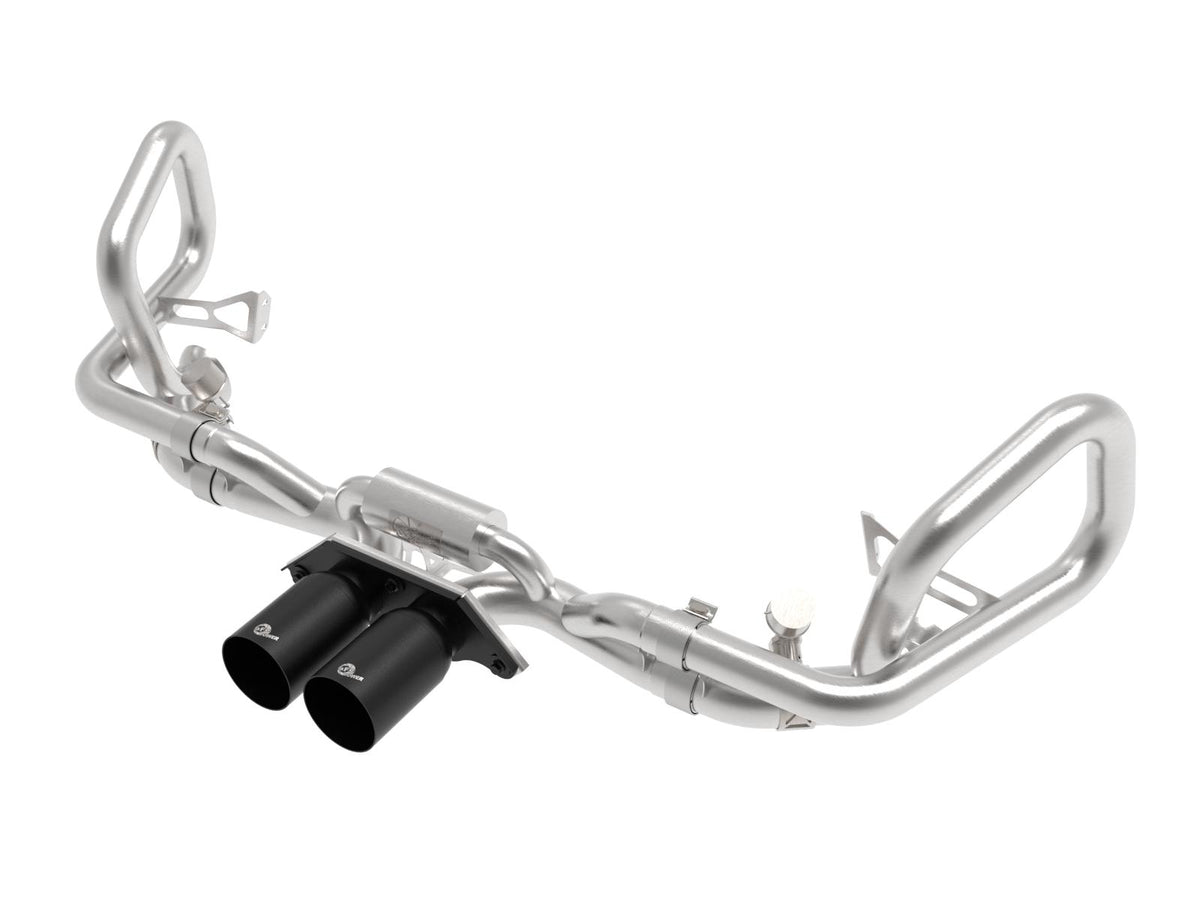 aFe MACH Force-XP 2.5" to 2" 304 Stainless Steel Cat-Back Exhaust System - Black Tips (2014-2019 Porsche 911 GT3) - 49-36450-B