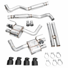 AWE SwitchPath Catback Exhaust - Quad Diamond Black Tips (2024-2026 Mustang GT) - 3025-43650