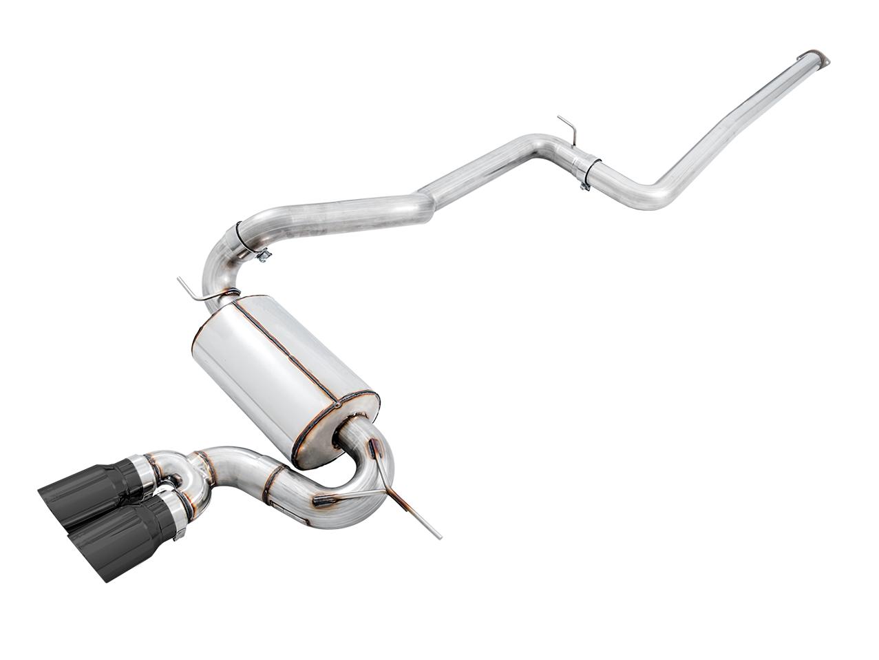 AWE 3015-33092 2013-2018 Focus ST Touring Edition Catback Exhaust with Diamond Black Tips (Non Resonated)