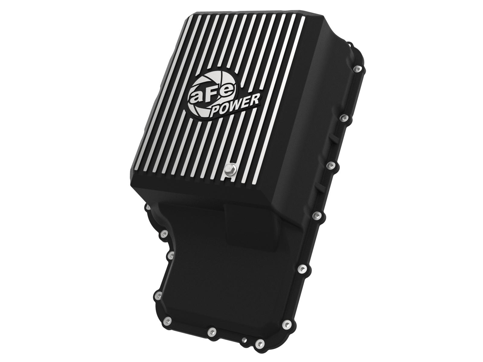 AFE Pro Series Rear Differential Cover Black w/ Machined Fins - 46-71220B