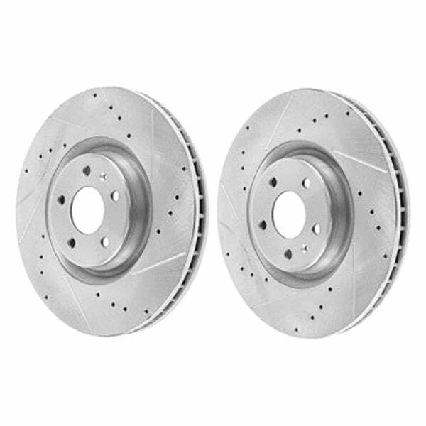 Power Stop 17-18 Audi A6 Front Evolution Drilled & Slotted Rotors - Pair - EBR1206XPR